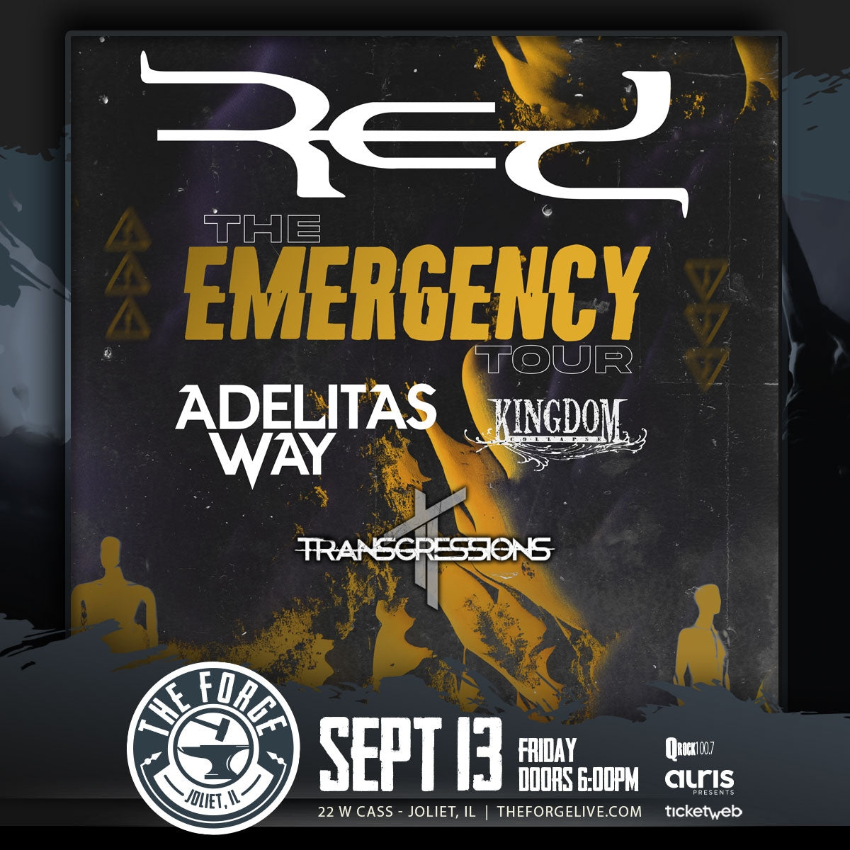 Transgressions with Red, Adelitas Way. and Kingdom Collapse General Admission Ticket